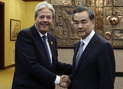 gentiloni Wang Yi