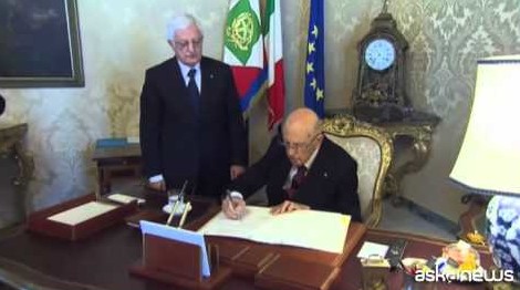 L’addio di Napolitano, dopo 9 anni firma dimissioni