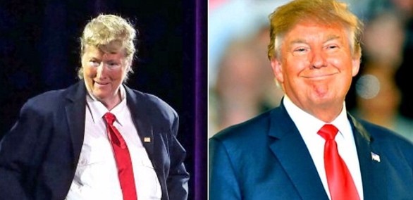 Meryl Streep con faccia arancione, parrucca e pancia: ecco il candidato alla Casa bianca Trump