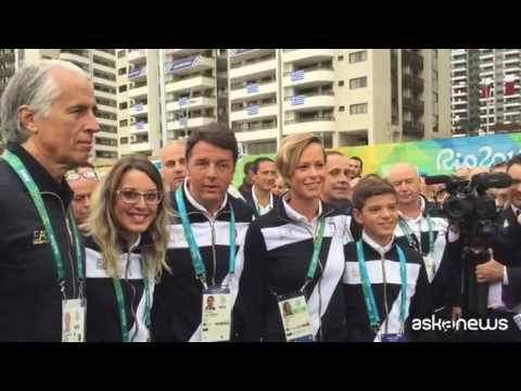 Rio 2016, Renzi a cerimonia dell’alzabandiera con atleti azzurri