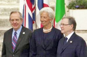 Padoan, Lagarde, Draghi,