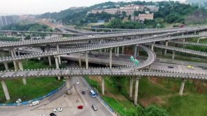 A Chongqing in Cina un mega raccordo a forma di spaghetti