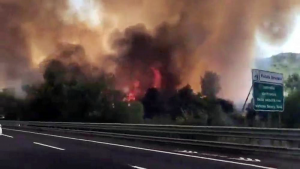 incendio, il volo, roma