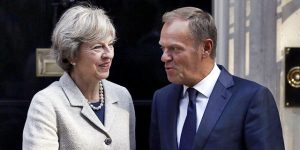 Theresa May meets Donald Tusk