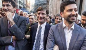 Nicola Fratoianni (Sinistra italiana), Pippo Civati (Possibile), Roberto Speranza (Mdp)