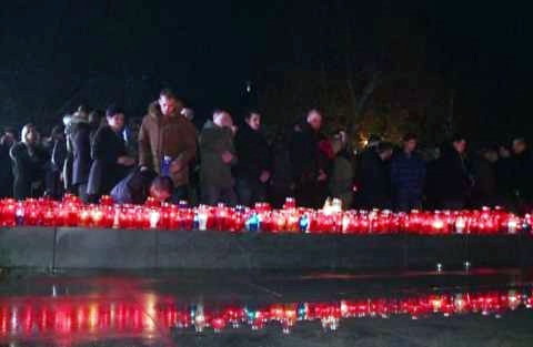 la veglia per Praljak nel settore croato di Mostar