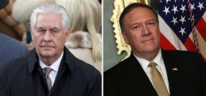 US Secretary of State Rex Tillerson (left) with CIA Director Mike Pompeo