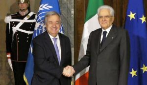 Mattarella riceve il segretario generale dell'Onu Guterres