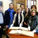 Il cast dei Puritani alla Biblioteca Comunale con la dirigente Eliana Calandra e la dottoressa Guarneri ©Franco Lannino