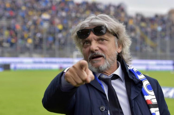 Il presidente della Sampdoria, Massimo Ferrero