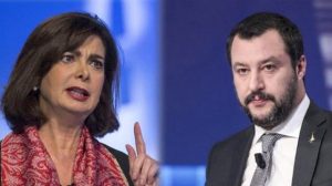 Laure Boldrini e Matteo Salvini