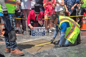 Usa, vandalizzata la stella di Trump sulla Walk of Fame