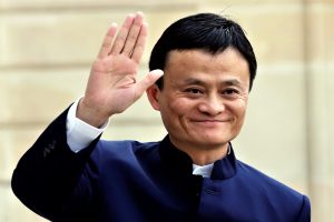 Alibaba Group founder and chairman Jack Ma arrives to attend a meeting with the French President at the Elysee Palace in Paris