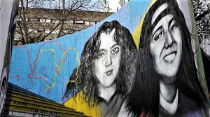 Il murale dedicato a Emanuela Orlandi e Mirella Gregori (Ansa)