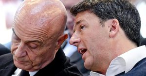 Marco Minniti (s) e Matteo Renzi