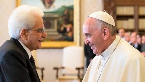 Sergio Mattarella e Papa Bergoglio