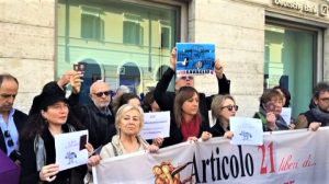 flash mob dei giornalisti a roma