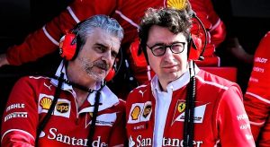 Da sinistra Maurizio Arrivabene e Mattia Binotto