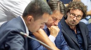 Luigi Di Maio, Giuseppe Conte e Danilo Toninelli