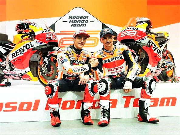 Marc Marquez e Jorge Lorenzo alla presentazione del team Honda