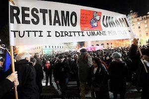 Manifestazione contro il Decreto Sicurezza a Genova