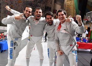 Luigi Samele, Luca Curatoli, Aldo Montano ed Enrico Berrrè