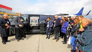 Le reliquie di S. Bernadette da Lourdes all'aeroporto di Bergamo