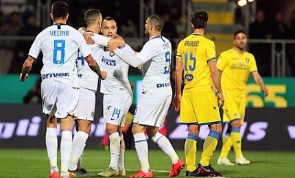 Inter, a Frosinone vittoria che sa di Champions