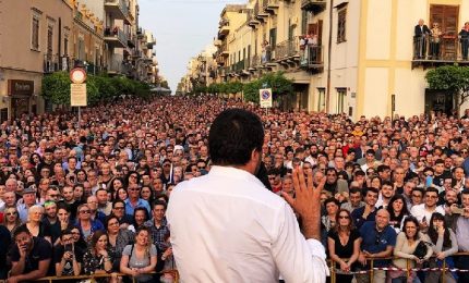 Bagno di folla per la due giorni di Salvini in Sicilia