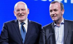 Frans Timmermans e Manfred Weber