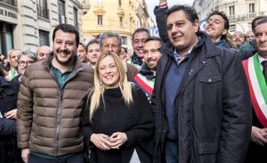 Matteo Salvini, Giorgia Meloni e Giovanni Toti