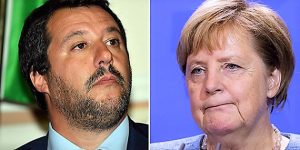 Matteo Salvini e Angela Merkel