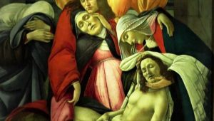 l'opera di Sandro Botticelli Compianto sul Cristo morto