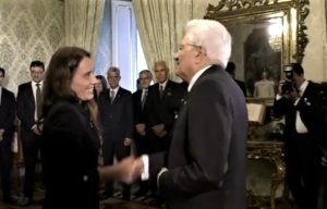 Alessandra Locatelli e Sergio Mattarella