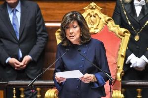 The new president of the Italian Senate, Maria Elisabetta Alberti Casellati