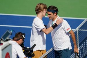 Andrey Rublev e Roger Federer