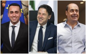 Luigi Di Maio, Giuseppe Conte e Nicola Zingaretti