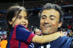 Luis Enrique e la figlia Xana