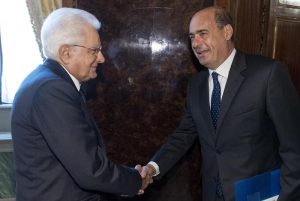 Roma - Il Presidente della Repubblica Sergio Mattarella  con