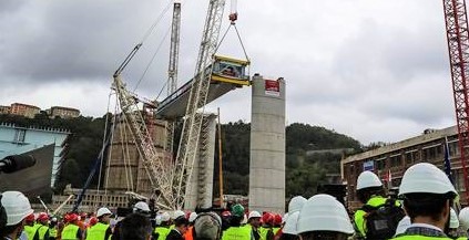 Ponte Genova, posato primo impalcato. Nasce il nuovo viadotto