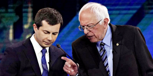 1Pete Buttigieg e Bernie Sanders