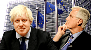 Boris Johnson e Michel Barnier