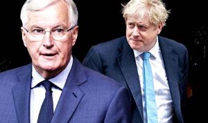 Michel Barnier e Boris Johnson