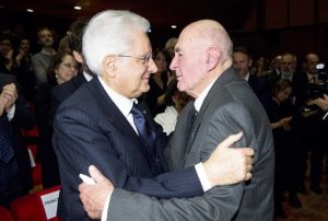 Sergio Mattarella e Sami Modiano