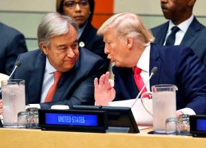 Antonio Guterres e Donald Trump