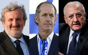 Michele Emiliano, Luca Zaia e Vincenzo De Luca