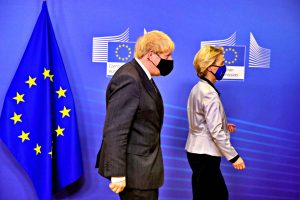 boris johnson e Ursula von der Leyen