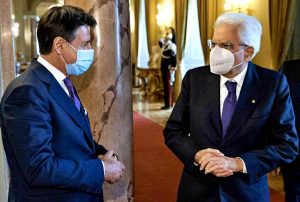 Giuseppe Conte e Sergio Mattarella