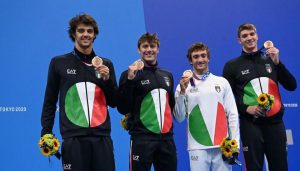 staffetta 4X100 mista, l'Italia è di bronzo