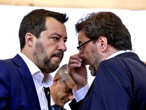 Matteo Salvini e Giancarlo Giorgetti